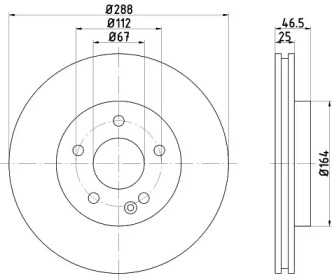 HELLA PAGID 8dd355125541 -  Тормозной диск